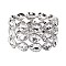 TRENDY 3 LINE DROP STONE STRETCH BRACELET