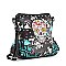 Decorative Sugar Skull Crossbody Sling