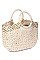 WOVEN TOTE STRAW HANDBAG
