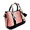 Scarf Wrap Handle Dual Compartment Small Tote