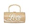 RHINESTONE  ICONIC "LOVE" Print Cylinder Clutch