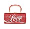 RHINESTONE  ICONIC "LOVE" Print Cylinder Clutch