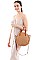 TRENDY ROUND STRAW BAG