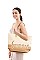 TWO TONE LETTERING SUMMER BEACH TOTE BAG