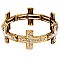 Fashionable Rhinestone Embellished Metal Cross Elastic Bracelet MH-CB1644-1