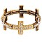 Fashionable Rhinestone Embellished Metal Cross Elastic Bracelet MH-CB1644-1