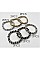 PACK OF 12 CHARMING ASSORTED COLOR GLASS BEAD STRETCH BRACELET
