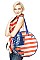 TRANSPARENT ROUND AMERICAN FLAG BEACH BAG