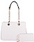 2 IN 1 FASHION  QUILTED TOTE BAG WALLET SET
