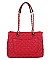 2 IN 1 FASHION  QUILTED TOTE BAG WALLET SET