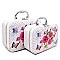 SET OF 2 COSMETIC CASES ROSES PRINT RZ-CC00274