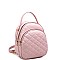 Mini Convertible Quilted Backpack Shoulder Bag
