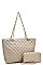 TRENDY 2 IN 1 QUILTED SHOPPER BAG WALLET SET