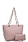 TRENDY 2 IN 1 QUILTED SHOPPER BAG WALLET SET