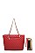 TRENDY 2 IN 1 QUILTED SHOPPER BAG WALLET SET