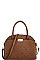 Embossed Monogram DOME SATCHEL WALLET SET