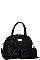 Embossed Monogram DOME SATCHEL WALLET SET