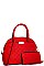 Embossed Monogram DOME SATCHEL WALLET SET