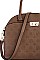 Embossed Monogram DOME SATCHEL WALLET SET