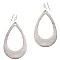 CE1119-LP Oval Shape Open-cut Leather Earring