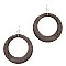 CE1123-LP Textured Leather Open-cut Round Earring