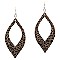 CE1128-LP Ostrich Print Open-cut Leather Earring