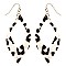 Fur Finish Fabric Leopard Print Open Cut Earring CE1146-LP