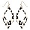 Fur Finish Fabric Leopard Print Open Cut Earring CE1146-LP