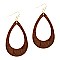 STYLISH LEATHER OPEN-CUT TEARDROP EARRINGS