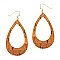 STYLISH LEATHER OPEN-CUT TEARDROP EARRINGS
