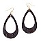 STYLISH LEATHER OPEN-CUT TEARDROP EARRINGS