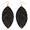 Glittery Leather Leaf Marquise Earring MH-CE1825