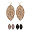 Glittery Leather Leaf Marquise Earring MH-CE1825