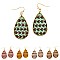 Aztec Stamp Leather Teardrop Earring MH-CE1857