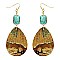 Valuable Semi Wood Teardrop Earrings MH-CE1920