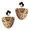LEATHER SNAKE PRINT EARRING