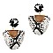 LEATHER SNAKE PRINT EARRING