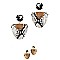 LEATHER SNAKE PRINT EARRING