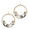 SNAKE PRINT HOOP EARRING