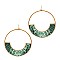 SNAKE PRINT HOOP EARRING