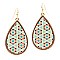 MOROCCAN PATTERN TEARDROP EARRINGS