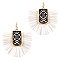 MOROCCAN RAFIA FAN BOHO EARRING
