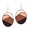WOOD FILLED DANGLE EARRINGS