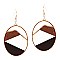 WOOD FILLED DANGLE EARRINGS