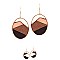 WOOD FILLED DANGLE EARRINGS