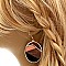 WOOD FILLED DANGLE EARRINGS