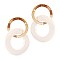 STYLISH LINKED METAL DROP EARRINGS
