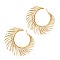 Chic Pigskin Leather Fringed Hippie Hobo Hinge Hoop Earring MH-CE2250