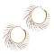 Chic Pigskin Leather Fringed Hippie Hobo Hinge Hoop Earring MH-CE2250