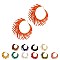 Chic Pigskin Leather Fringed Hippie Hobo Hinge Hoop Earring MH-CE2250